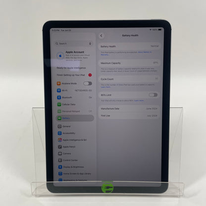 Unlocked Apple iPad Air 11" M2 128GB Space Gray MUXD3LL/A