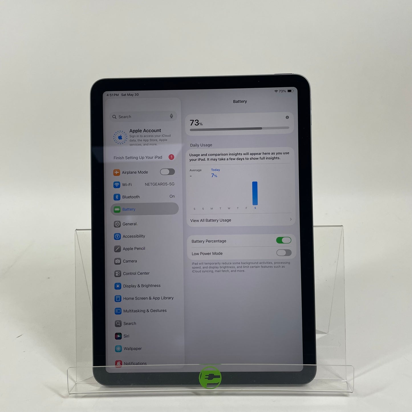 WiFi Only Apple iPad Air 4th Gen 256GB Space Gray MYFT2LL/A