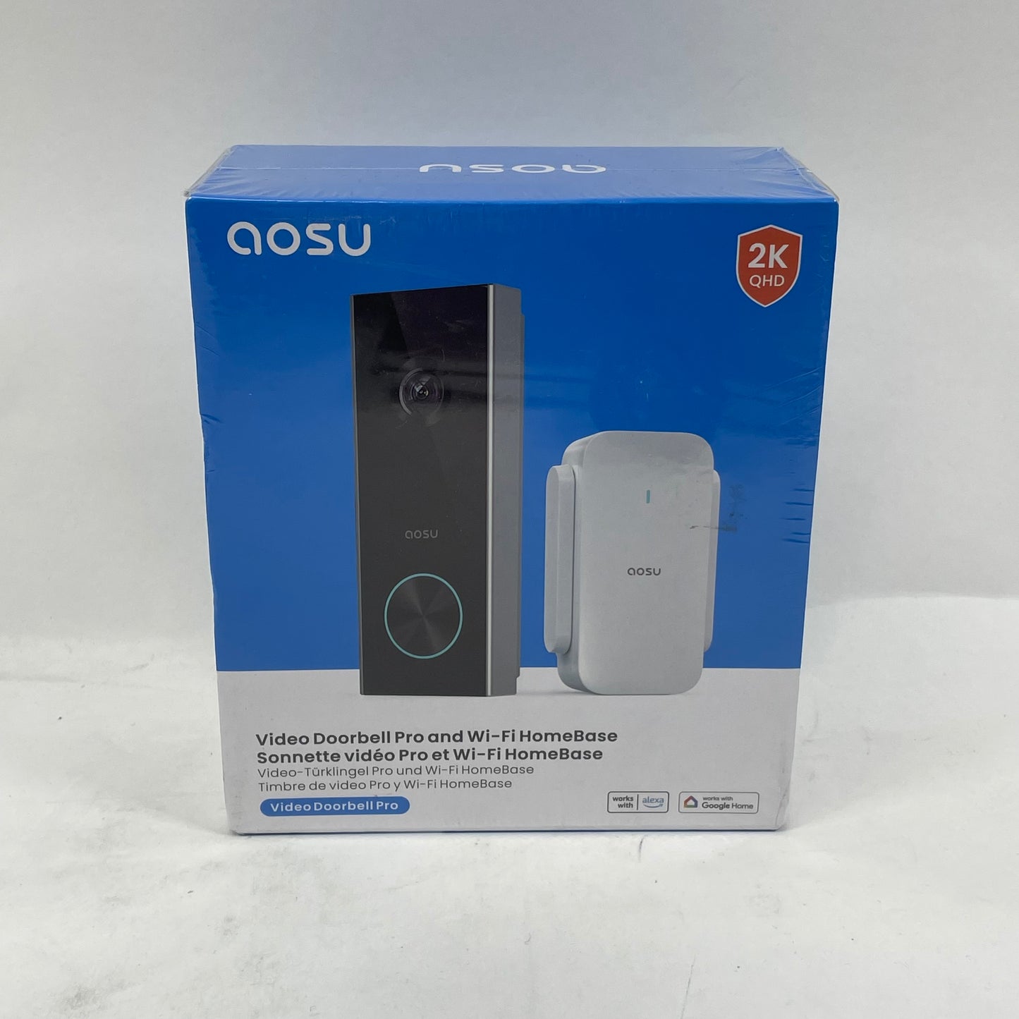 New AOSU VIDEO DOORBELL PRO 2K QHD, Wireless, Battery-Powered Smart Doorbell 