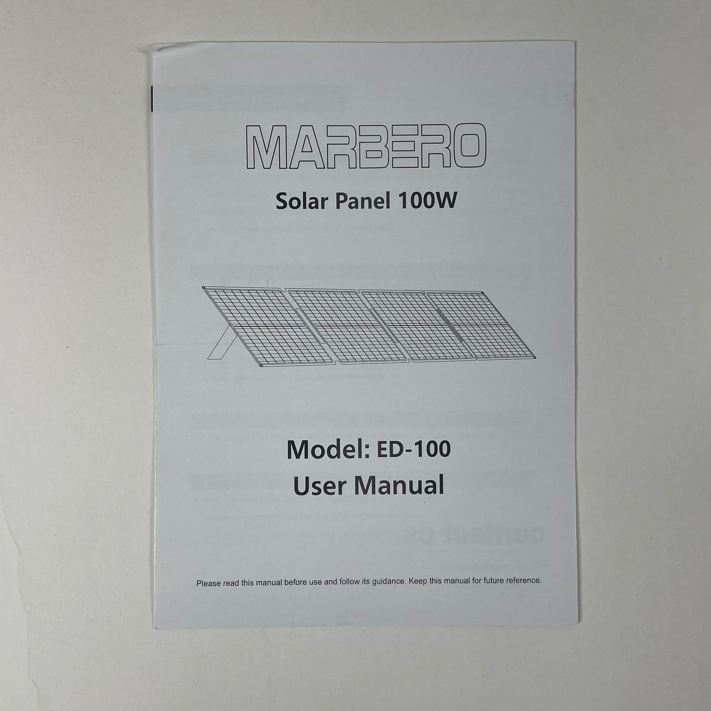 MARBERO Solar Panel Portable 100 Watt Foldable Solar Panel ED-100