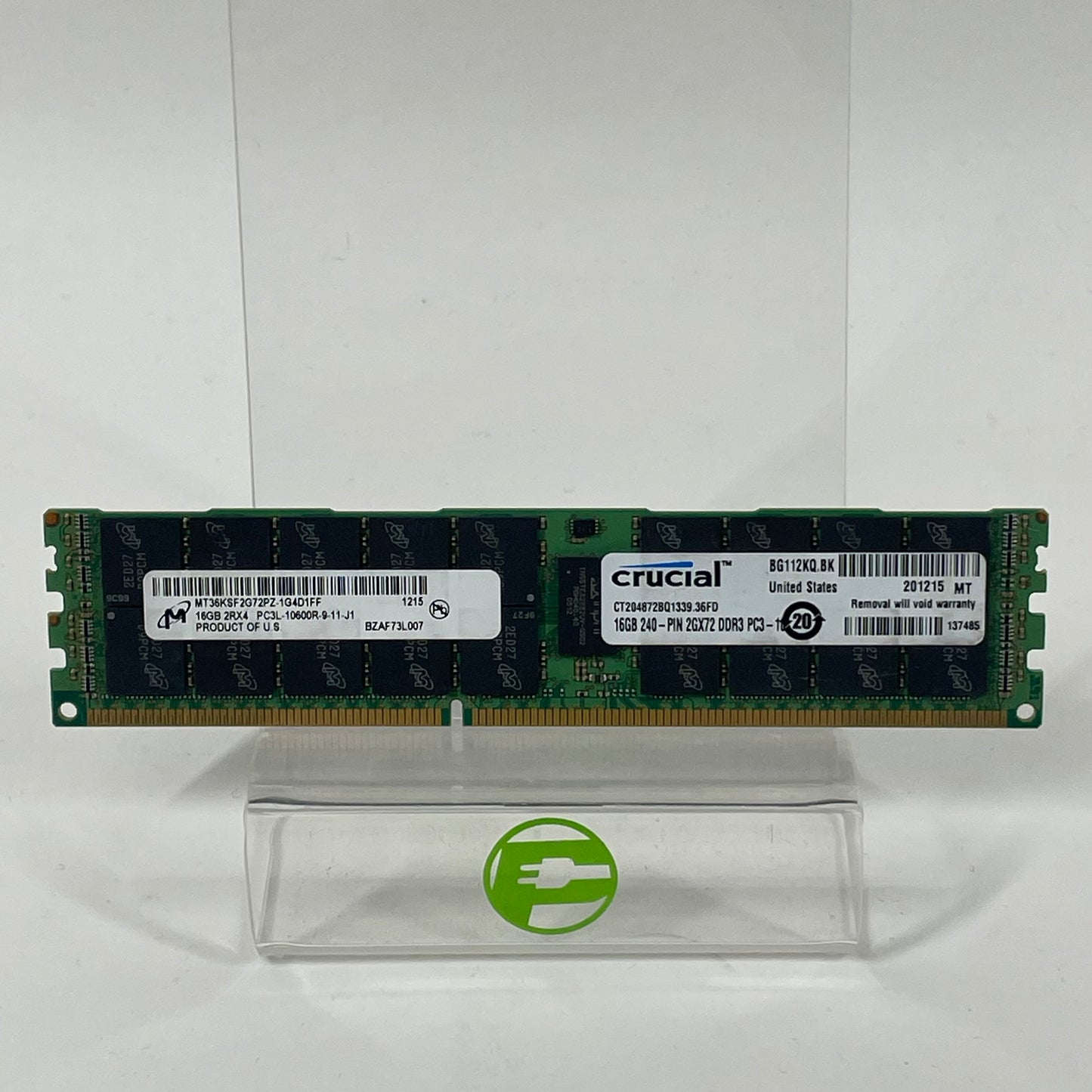 Micron Server Memory 16GB 2Rx4 PC3L-10600R MT36KSF2G72PZ-1G4D1FF Lot of 14