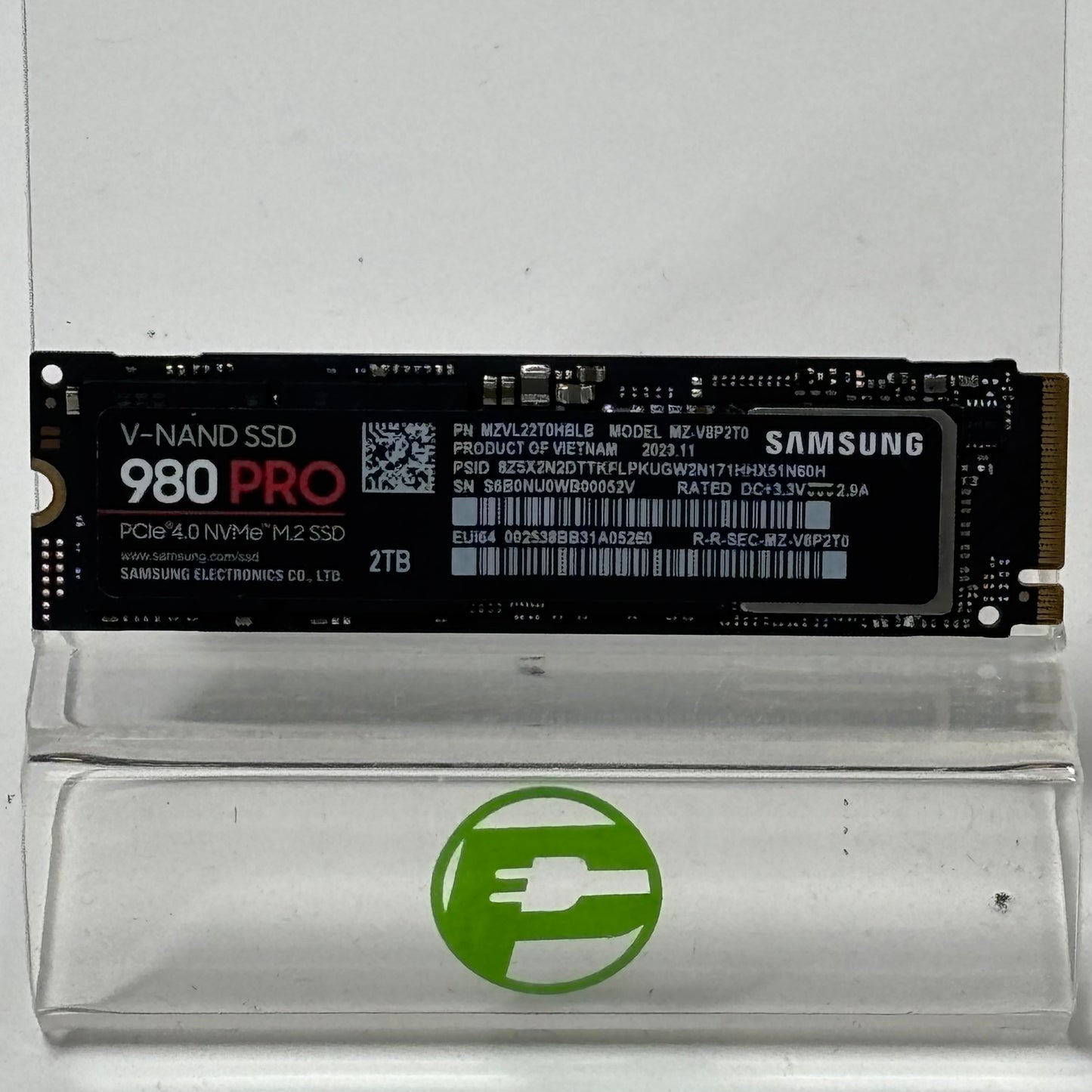 Samsung 2280mm 980 PRO SSD 2TB M.2 NVMe Gen 4.0 x 4 SSD MZ-V8P2T0